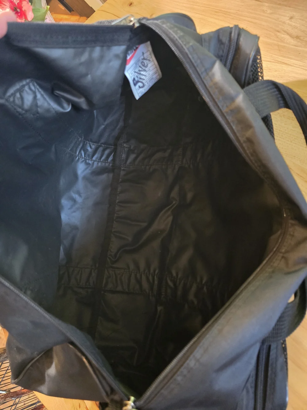 Nike Black Duffel with Gold Swoosh